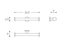 PORTARROLLOS DOBLE SIN TAPA ARCHITECT COSMIC